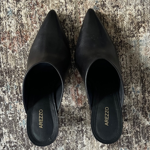 NWT Arezzo Women's Mules Black - Picture 2 of 9